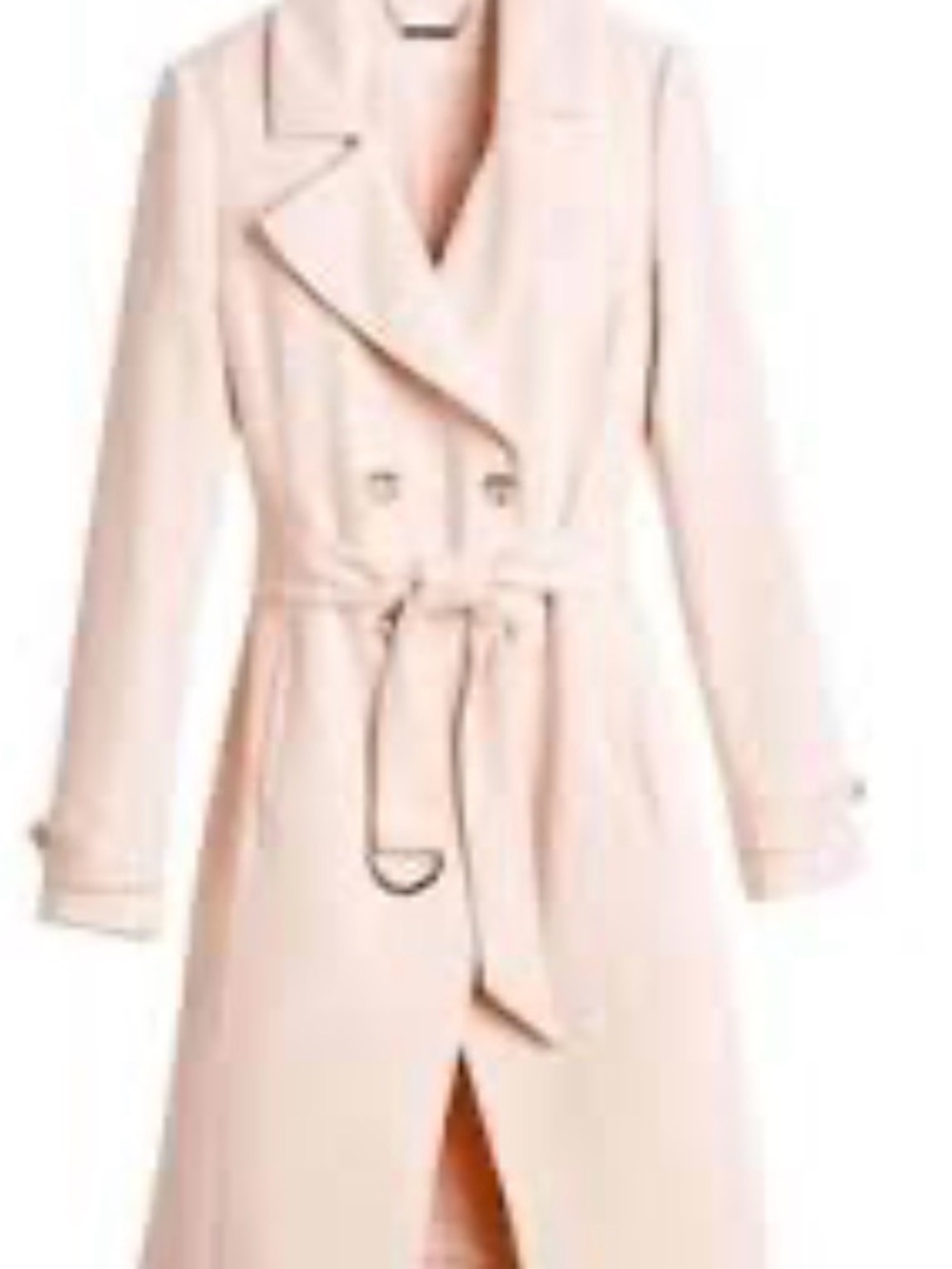 White House Black Market Peach Blush Coat with Chain Detail - Picture 2 of 7